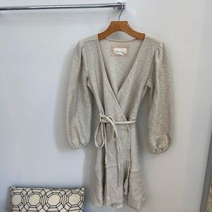 Anthropologie, elegant, sweater-like, wrap dress, xs